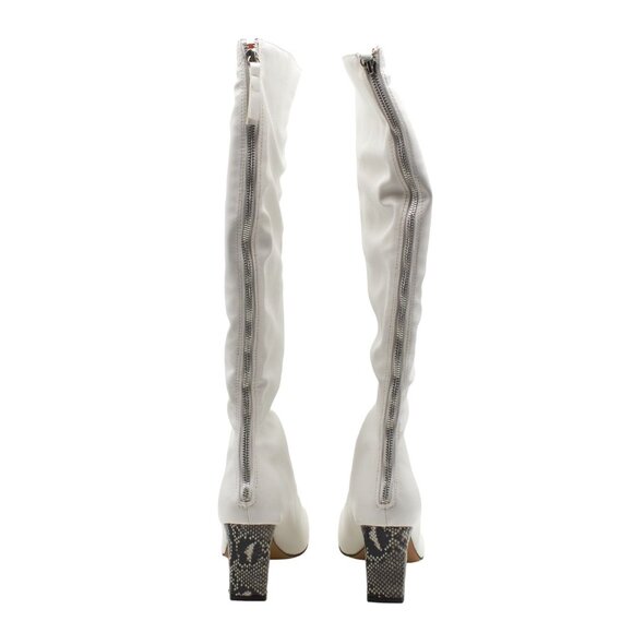 French Connection White Heeled Boots - Picture 8 of 8